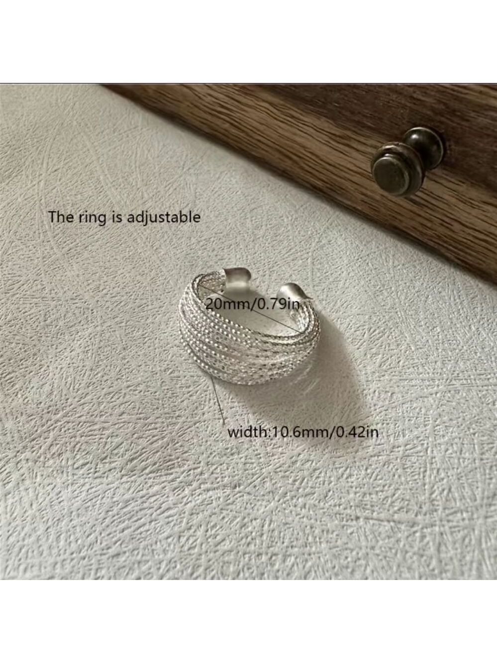 Multi-line Niche Design Finger Ring Opening Adjustable - Picture 4 of 7